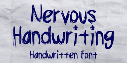 Nervous Handwriting Font Poster 1