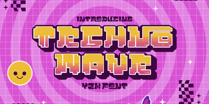 Techno Wave Font Poster 1