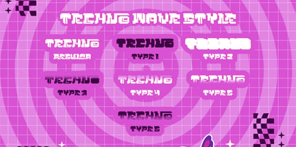 Techno Wave Font Poster 9