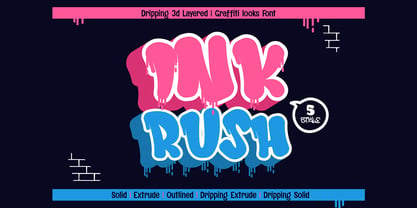 Ink Rush Solid Drip Font Poster 1