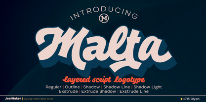 JM Malta Script Font Poster 1