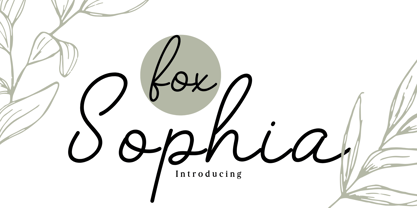 Fox Sophia Font Poster 1