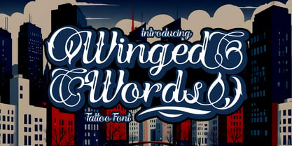 Winged Words Font Poster 1