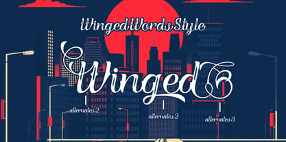 Winged Words Font Poster 8