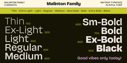 Malinton Font Poster 6