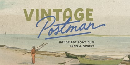 Vintage Postman Font Poster 1