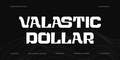 Valastic Dollar Font Poster 1