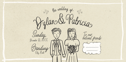 Wedding Letter Font Poster 3