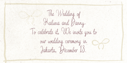 Wedding Letter Font Poster 2
