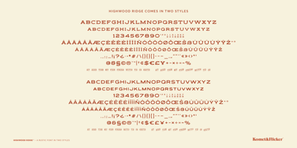 Highwood Ridge Font Poster 15