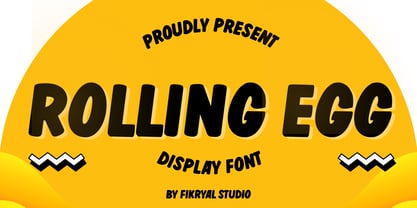 Rolling Egg Font Poster 1