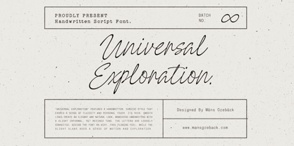 Universal Exploration Font Poster 1