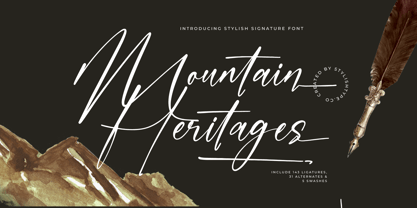 Mountain Heritages Font Poster 1