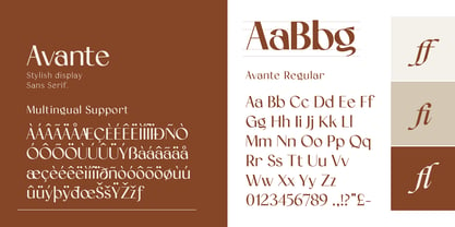 Avante Font Poster 10