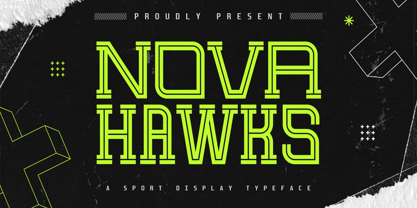 Nova Hawks Font Poster 1