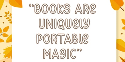 Heddon Rounded Outline Font Poster 6