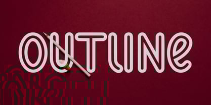 Heddon Rounded Outline Font Poster 3