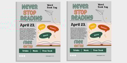 Heddon Rounded Outline Font Poster 2