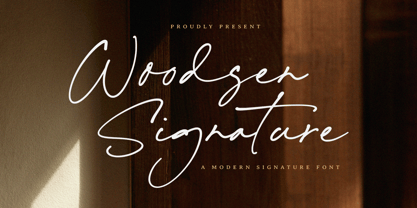 Woodsen Signature Font Poster 1