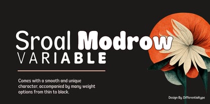 Sroal Modrow Variable Font Poster 1