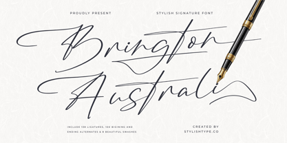 Brington Australi Font Poster 1