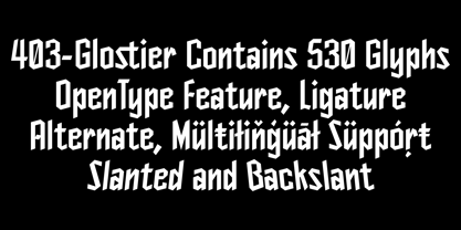 403 Glostier Font Poster 2