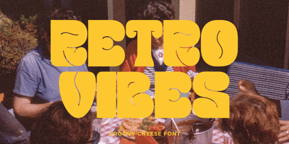 Groovy Cheese Font Poster 3