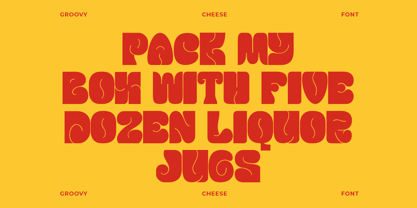 Groovy Cheese Font Poster 2