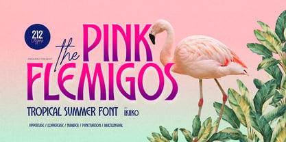 Pink Flemigos Font Poster 1