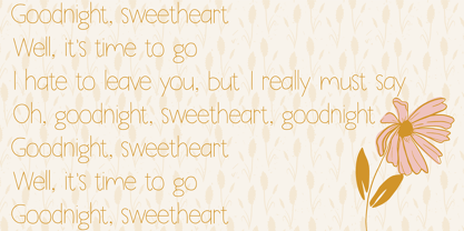 Goodnight Sweetheart Font Poster 2