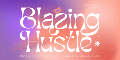 Blazing Hustle Font Poster 1