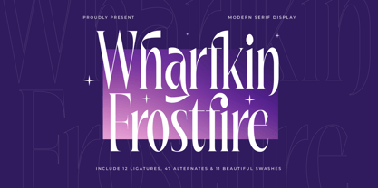 Wharfkin Frostfire Font Poster 1