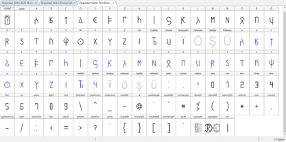 Ongunkan Gothic Manuscript Font Poster 11