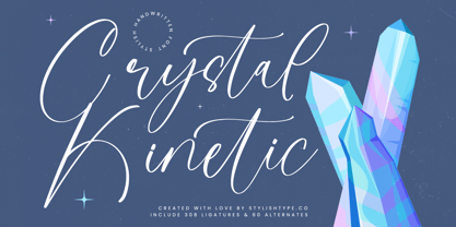 Crystal Kinetic Font Poster 1