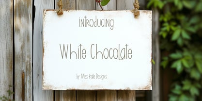 White Chocolate Font Poster 1