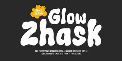 Glow Zhask Font Poster 1