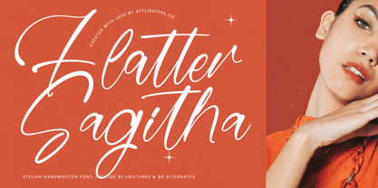 Flatter Sagitha Font Poster 1