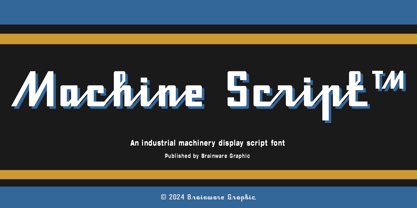 Machine Script Font Poster 1