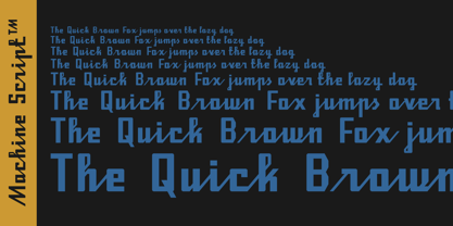 Machine Script Font Poster 2