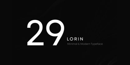 Lorin Font Poster 2