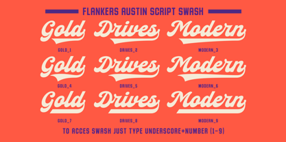 Flankers Austin Font Poster 9