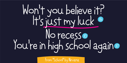 Just My Luck Font Poster 3