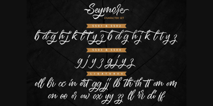 Seymore Script Font Poster 3