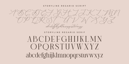 Storyline Regario Script Font Poster 8