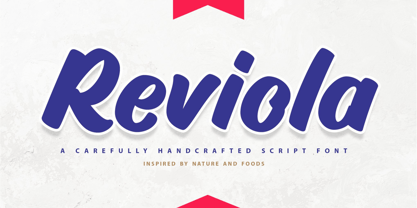 Reviola Script Font Poster 1