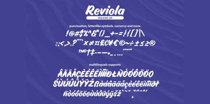 Reviola Script Font Poster 5