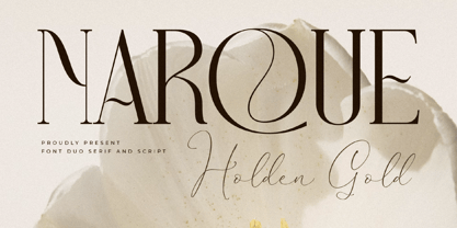 Narque Holden Gold Script Font Poster 1