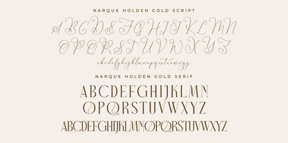 Narque Holden Gold Script Font Poster 8