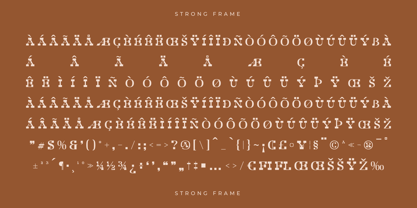 Strong Frame Font Poster 8