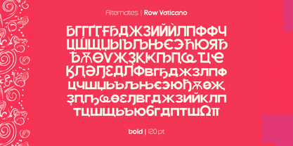 Row Vatikano Font Poster 13